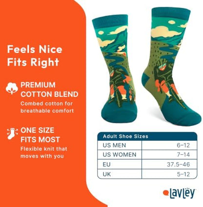 Lavley Bike Socks Funny Gifts for Cyclists and Bicycle Lovers Men and