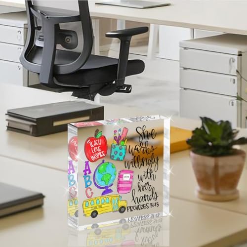 Teacher Desk Decor, Christian Teacher Appreciation Gifts, Best Teacher
