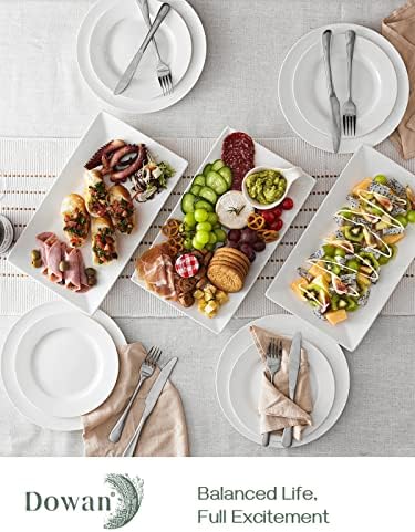 DOWAN 14" Serving Trays, Serving Platters, Ceramic Serving Platters