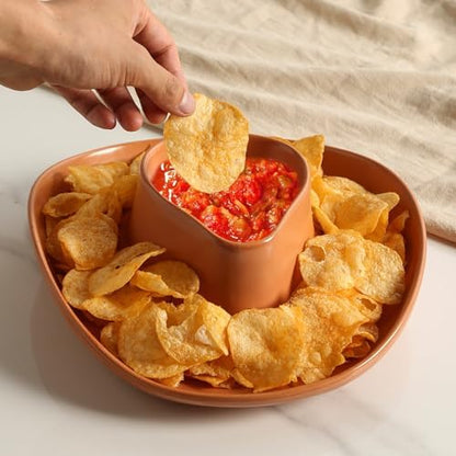 Chip and Dip Serving Set Bowl Cowboy Hat Chips and Salsa Serving Dish
