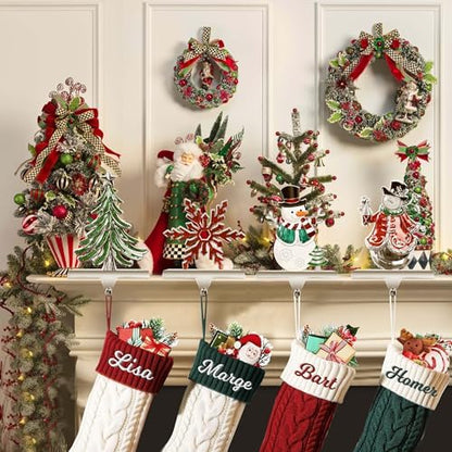 Loncaster Set of 4 Christmas Stocking Holders for Mantle, Christmas