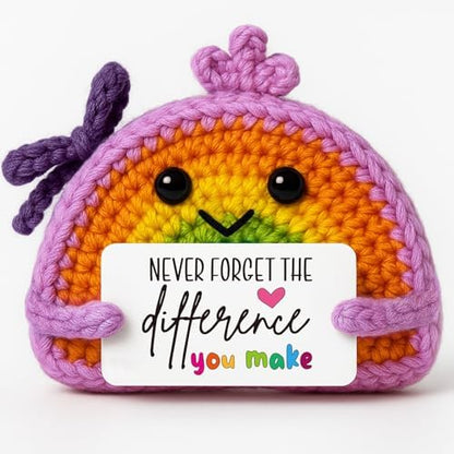 Thank You Gifts for Women, Crochet Rainbow for Teacher Coworker Nurse