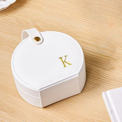 Travel Jewelry Case,Personalized Jewelry Box,Elegant Half-Moon Design