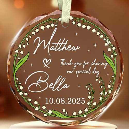 BSQUIELE Personalized Wedding Favor Ornaments for Guests - Promotional