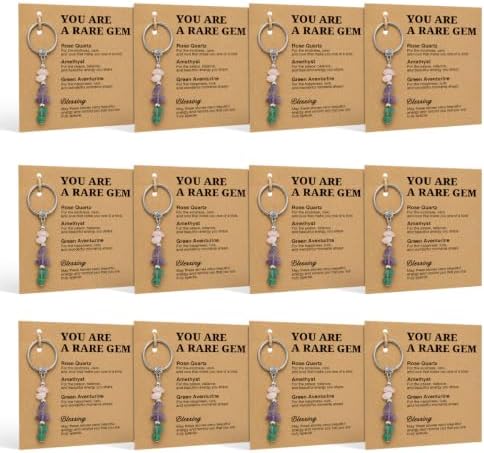 12 Pcs Appreciation Team Gifts for Coworkers, Thank You Keychain Bulk