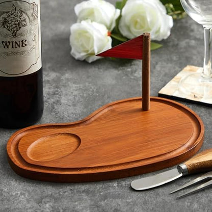 Ziliny Golf Small Cheese Board Gift Set,9.8" X 7.8",Carbonized Color