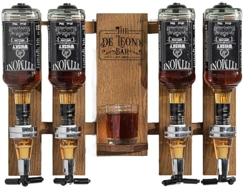 Personalized Wall Mounted Whiskey Dispenser for Home Bar