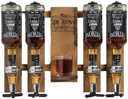 Personalized Wall Mounted Whiskey Dispenser for Home Bar