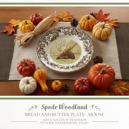 Spode Majestic Moose 6" Bread and Butter Plate - Wildlife Holiday