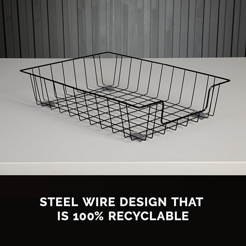 Fellowes Workstation Legal Size Desk Tray Organizer, Wire, Black