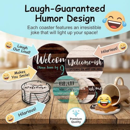 Funny Coasters - House Warming Gifts New Home - Housewarming Gifts for
