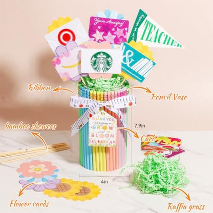 Teacher Gifts-Gift Card Holder,Macaron-Coloured Pencil-Shaped