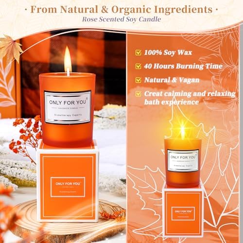 13PCS Fall Gift-Orange Gifts for Women,Thank You Birthday Baskets for