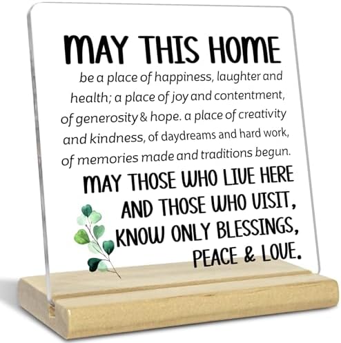 House Warming Gifts New Home for Women,Men,May This Home Acrylic Desk