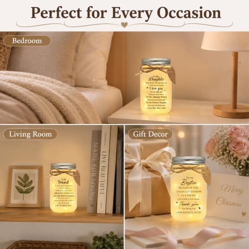 Daughter Gifts from Mom, to My Daughter Mason Jar Night Lights