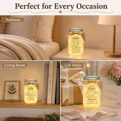 Daughter Gifts from Mom, to My Daughter Mason Jar Night Lights