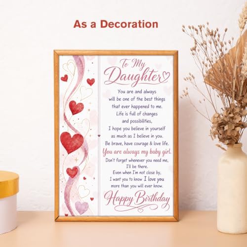 Happy To My Daughter Birthday Card Gifts from Mom Dad Decorations