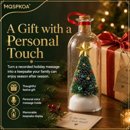 Forever Voice Recordable Ornament Glass Christmas Tree Message in a