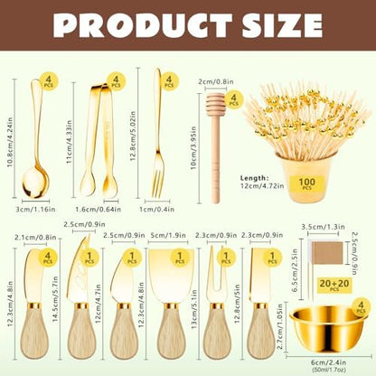 169 Pcs Charcuterie Boards Accessories Gold Charcuterie Utensils