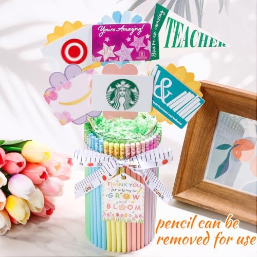 Teacher Gifts-Gift Card Holder,Macaron-Coloured Pencil-Shaped