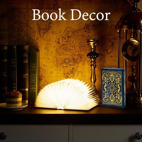 Uniwolk Book Lovers Gifts BookLamp - 5 Color Lights, 1200mah Battery