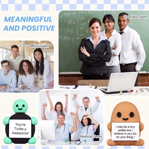 Gejoy 16 Sets Positive Mini Figurine Gifts Employee Appreciation Gifts