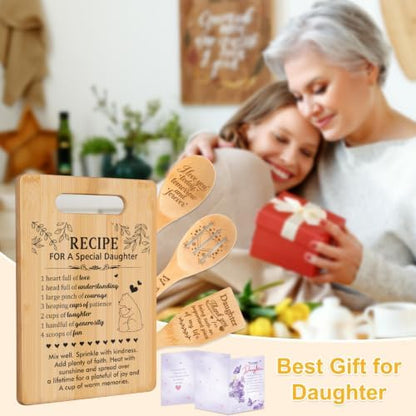 Daughter Gifts from Mom, Daughter Birthday Gifts Cutting Board Set