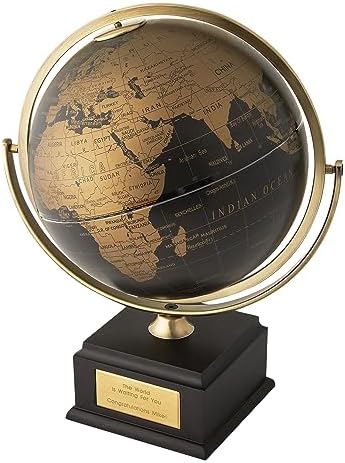 THINGS REMEMBERED Engraved Black and Gold Tabletop Keepsake