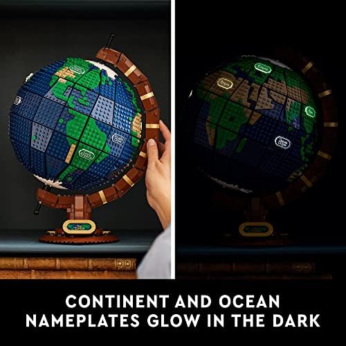 LEGO Ideas The Globe Building Set, Build and Display Model for Adults