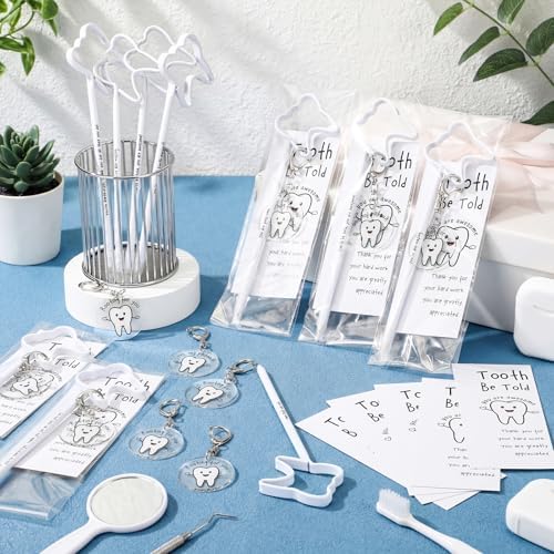 Gersoniel 10 Sets Dental Hygienist Appreciation Gifts Set Tooth Pens