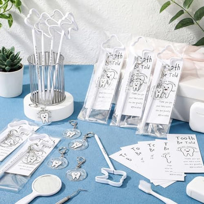 Gersoniel 10 Sets Dental Hygienist Appreciation Gifts Set Tooth Pens