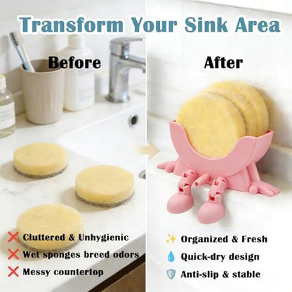 Hanging Sponge Holder with Drain Holes for Kitchen Sink
