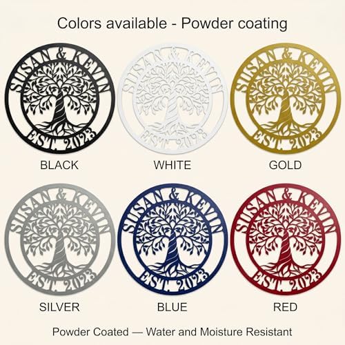 Personalized Tree of Life Metal Sign, Custom Tree of Life Wall Art