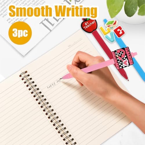 6 Pcs Teacher Appreciation Gifts Pens Sticky Notes A5 Spiral Notebooks