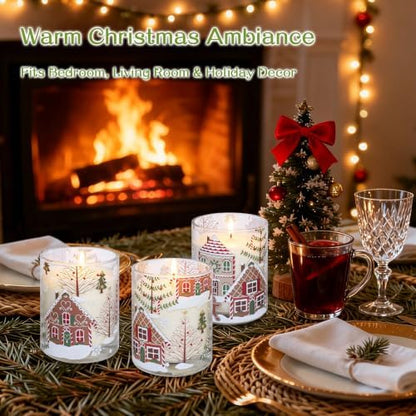 Jar Candles Scented Set of 3 Christmas Gingerbread Scented Candle