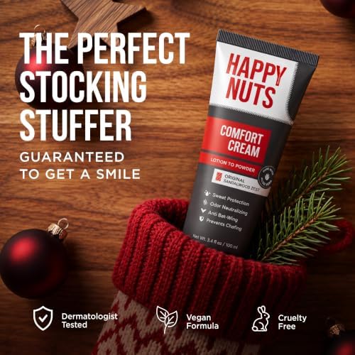 HAPPY NUTS Comfort Cream Deodorant For Men: Anti-Chafing Sweat