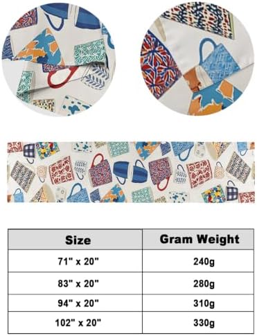 Ceramic Mugs Bed Runners for Cal King Size Bed, Decorative Bed Runner
