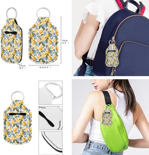 Suobstales 3Pcs Travel Bottles Keychain Holder Set,Travel Bottle