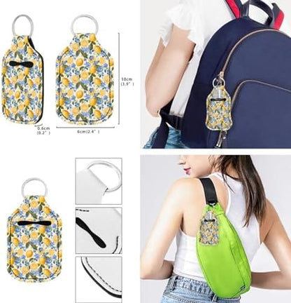 Suobstales 3Pcs Travel Bottles Keychain Holder Set,Travel Bottle