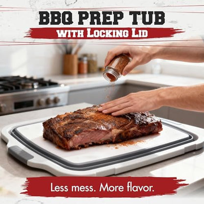 KITCHEN PERFECTION Collapsible XL Smoker & BBQ Prep Tub with Locking