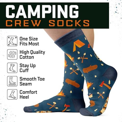 Outdoors Socks - Funny Hiking and Camping Gifts for Men, Women