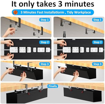 Under Desk Cable Management Tray - Under Desk Cord Management