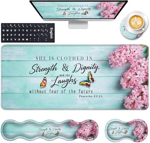 Keyboard Wrist Rest and Mouse Pad with Wrist Support Set Ergonomic