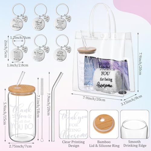 6 Set 30 Pcs Employee Appreciation Gifts Bulk 16 Oz Thank You Glass