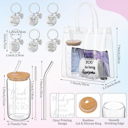 6 Set 30 Pcs Employee Appreciation Gifts Bulk 16 Oz Thank You Glass