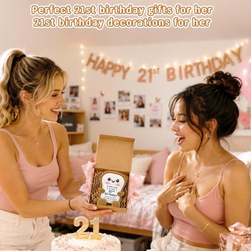 21st Birthday Toast Gifts Decorations for Him Her, 21 Years Old Gift