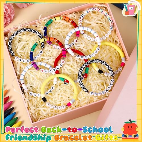 30Pcs Inspirational Bracelet Gift for Student, Back to School Handmade