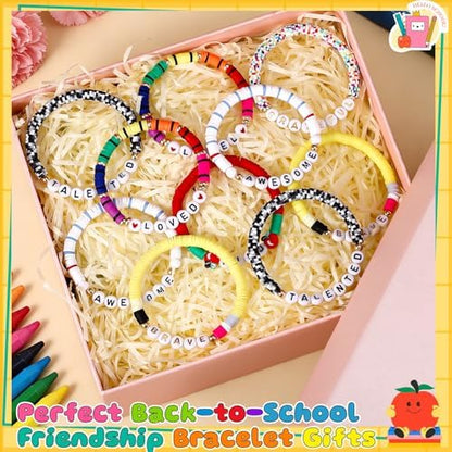 30Pcs Inspirational Bracelet Gift for Student, Back to School Handmade