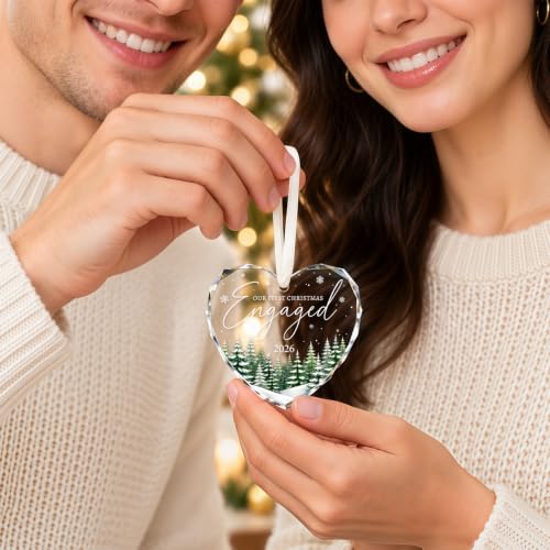 Engagement Ornament 2026 Our First Christmas Engaged Gifts for Couples