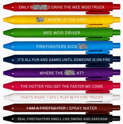 10PC Firefighter Appreciation Gifts Pen Set Ballpoint Writing Pens